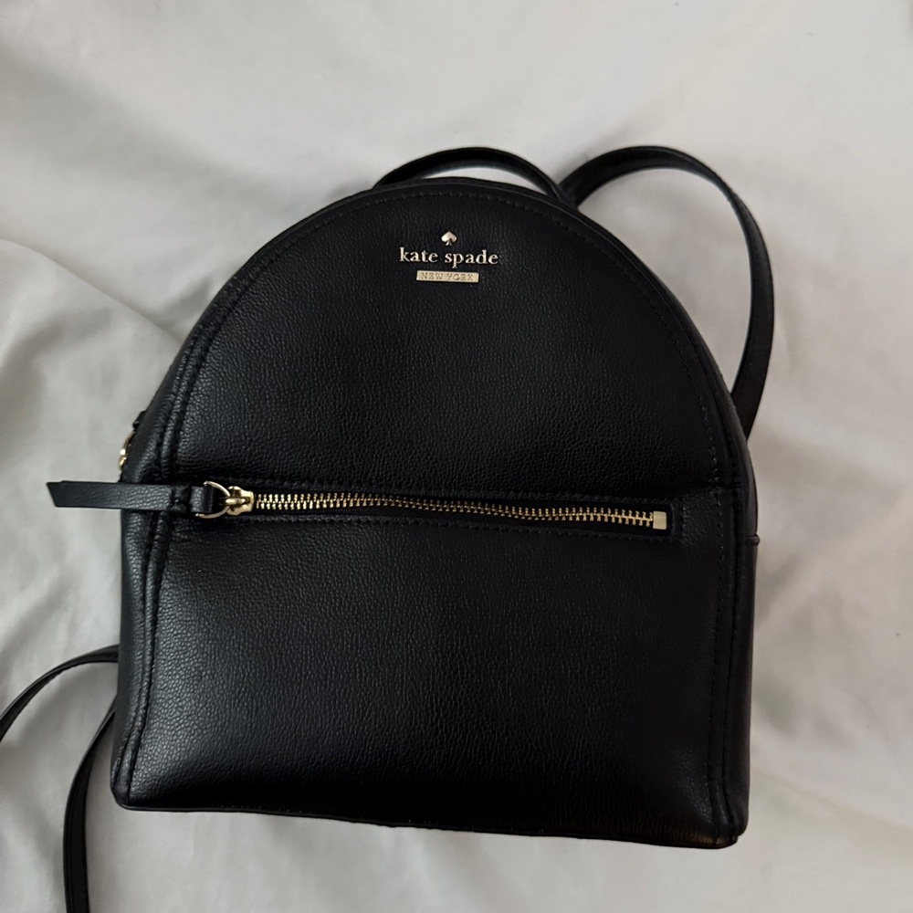 Kate Spade Black Leather Backpack
